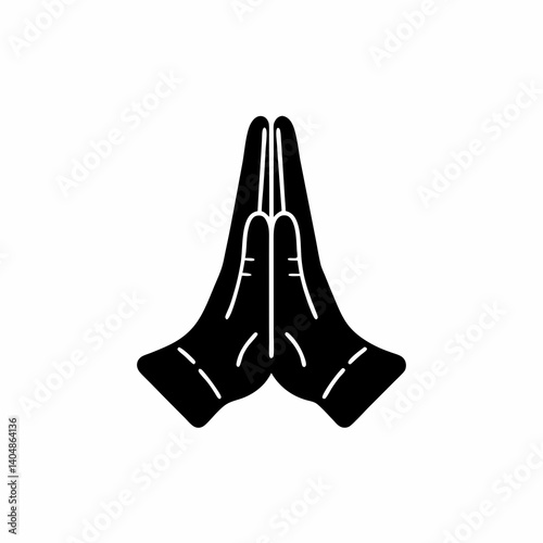 creative details Prayer Hands Icon Vector Illustration