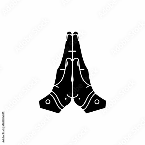 creative details Prayer Hands Icon Vector Illustration