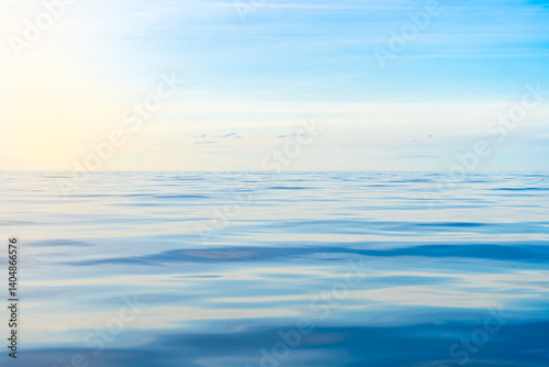 Wallpaper Mural Horizon view of tropical ocean with clean blue sky, tranquil beach background for travel designs. Torontodigital.ca