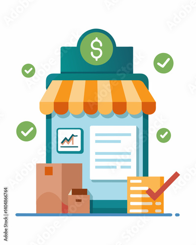 A small business that was impacted by trade tariffs received a bailout from the government to offset the financial burden and stay afloat.. Vector illustration