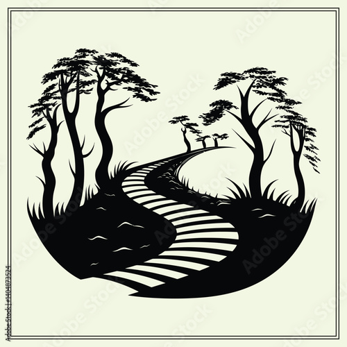 Path Silhouette, Journey Road