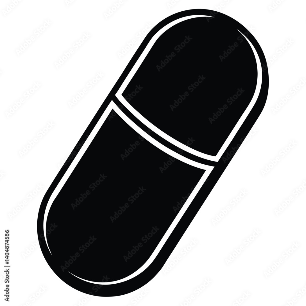 capsule icon vector isolated on white background 