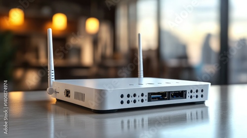 wireless router isolated on white background.