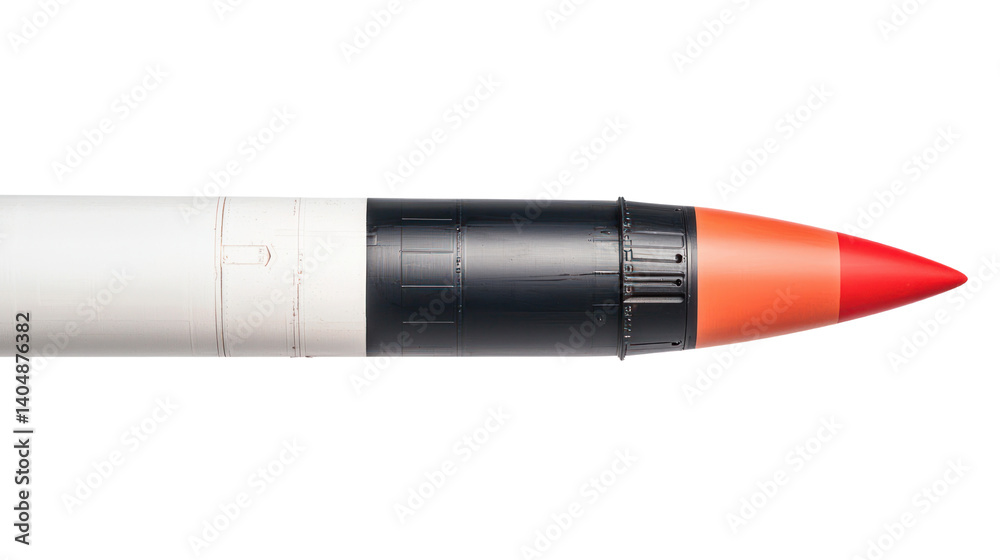 Missile launch action test site cutout background aerospace side view innovative technology Missile launch action test site cutout background aerospace side view innovative technology