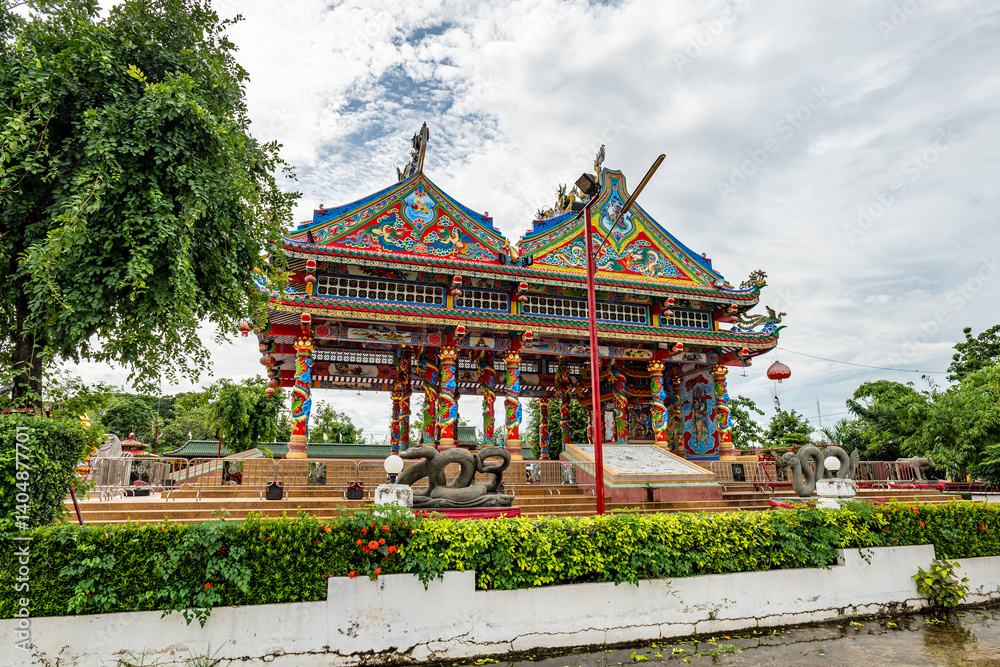 Naklejka premium Udon Thani, Thailand - 07.22.2023 - City Pillar Shrine