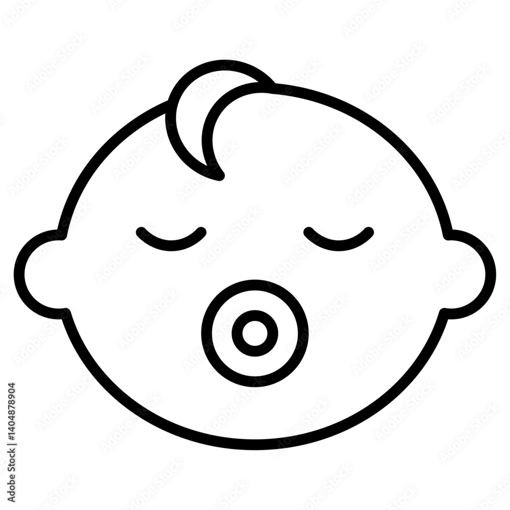 baby face icon Simple outline vector logo baby face icon Simple outline vector logo