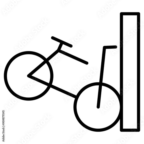 becycle accident icon Simple outline vector logo