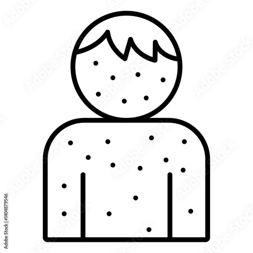 Boy chicken pox icon Simple outline vector logo