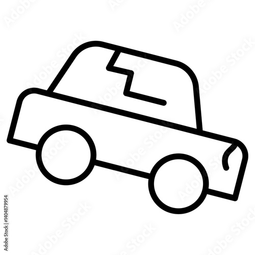 car accident icon Simple outline vector logo
