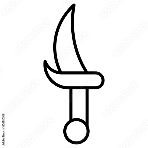dagger icon Simple outline vector logo