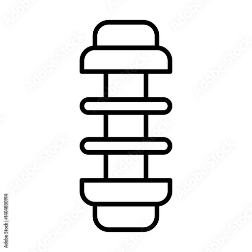 damper icon Simple outline vector logo