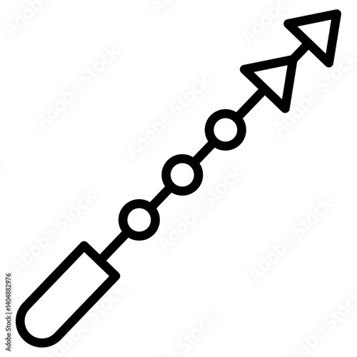 harpoon icon Simple outline vector logo