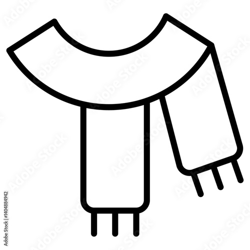Muffler icon Simple outline vector logo