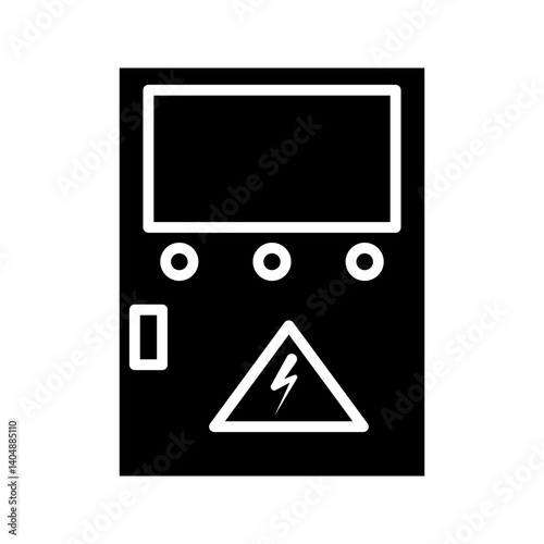  electric panel box icon on white background