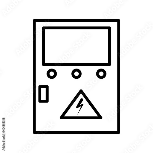  electric panel box icon on white background