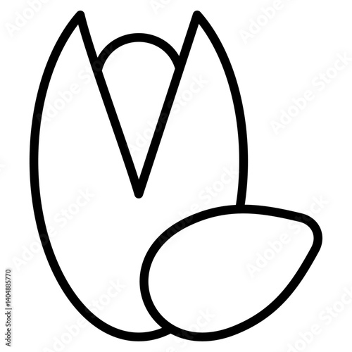 pistachio icon Simple outline vector logo