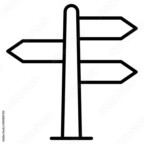 signpost icon Simple outline vector logo