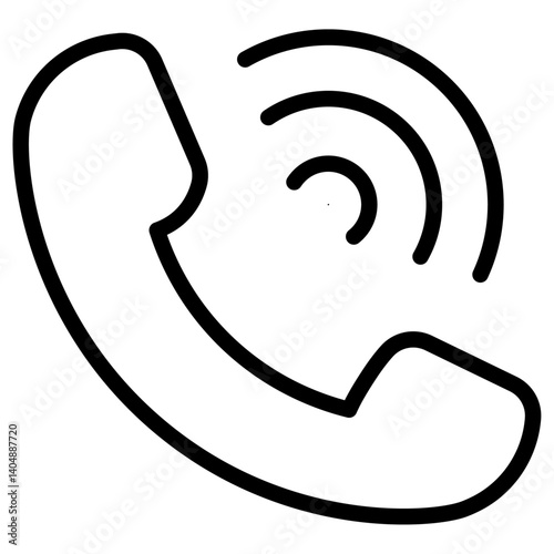 Telephone phone call icon Simple outline vector logo