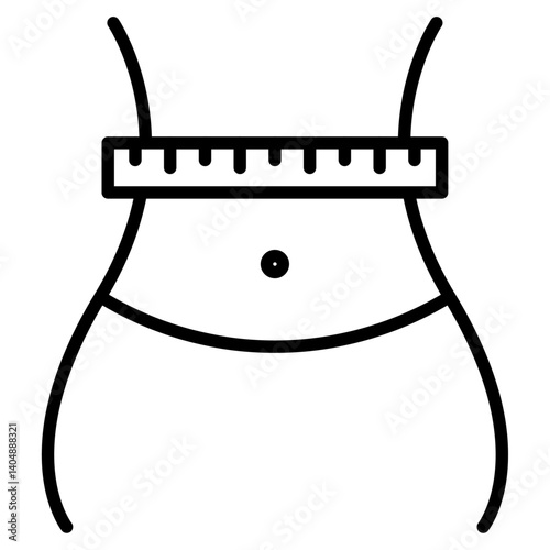 Weight loss icon Simple outline vector logo