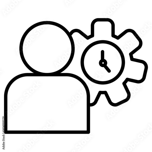 work Efficiency icon Simple outline vector logo