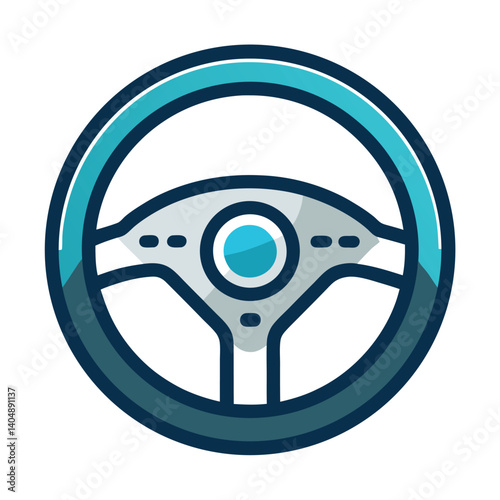 steering-wheel-icon vector image one white background