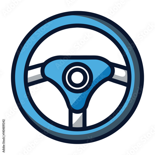 steering-wheel-icon vector image one white background