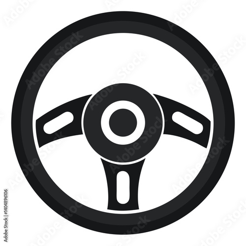 steering-wheel-icon-vector image on white background
