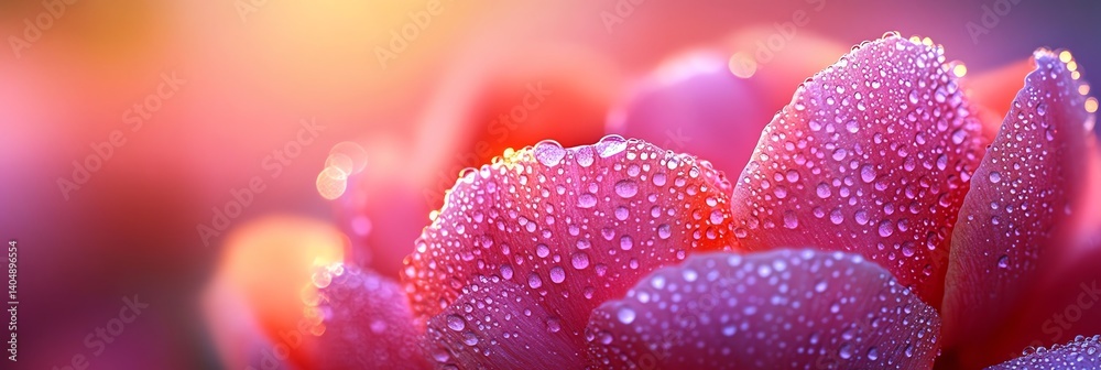 Stunning close-up of dewdrops on vibrant peony petals at sunrise, with a soft bokeh background. Hyper-realistic macro photography using natural lighting—perfect for nature lovers and Pinterest trends Stunning close-up of dewdrops on vibrant peony petals at sunrise, with a soft bokeh background. Hyper-realistic macro photography using natural lighting—perfect for nature lovers and Pinterest trends