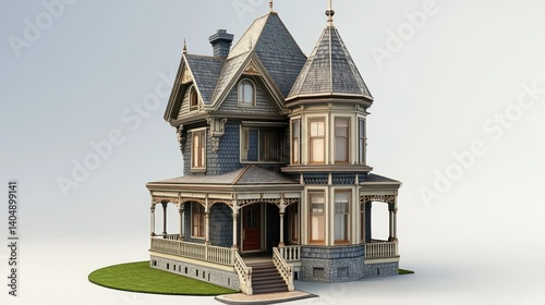 Intricate Victorian architectural elevation showcases craftsmanship and design