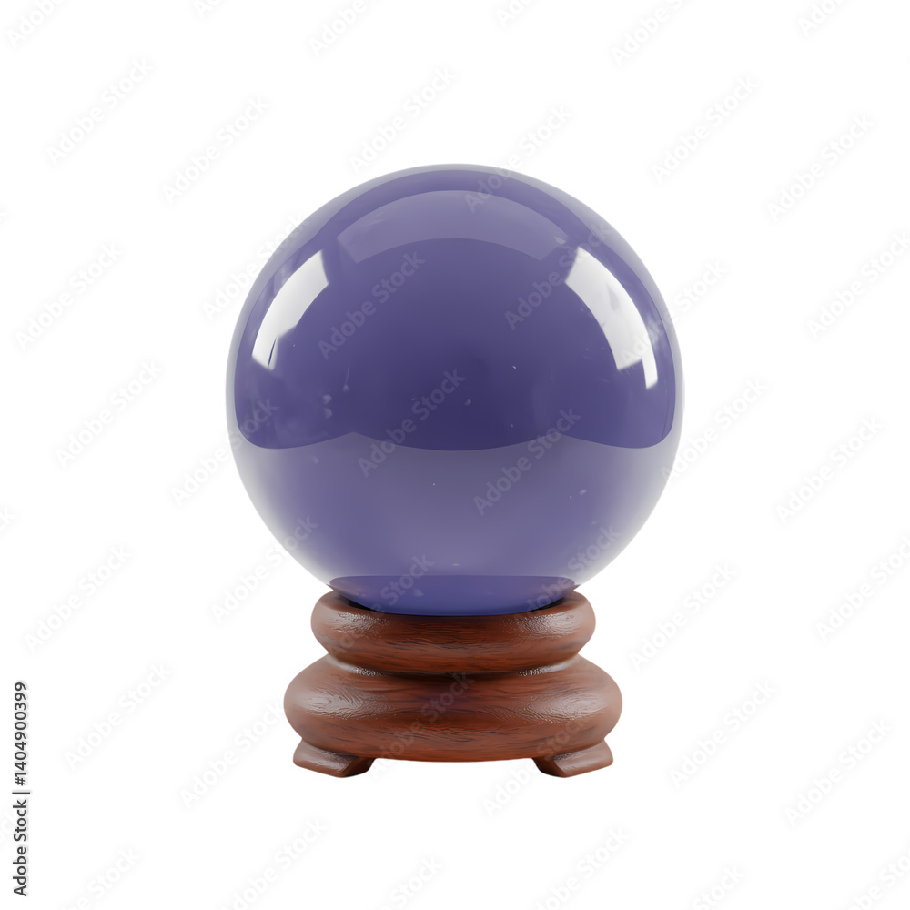 Purple Crystal Ball Image on Transparent background Purple Crystal Ball Image on Transparent background