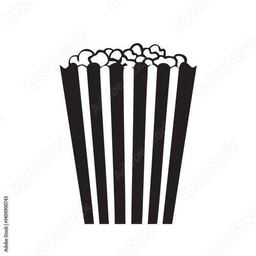 Popcorn in Striped Container for Movie Night or Snack Time Fun