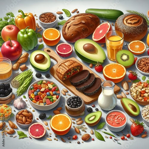 set of fruit salad