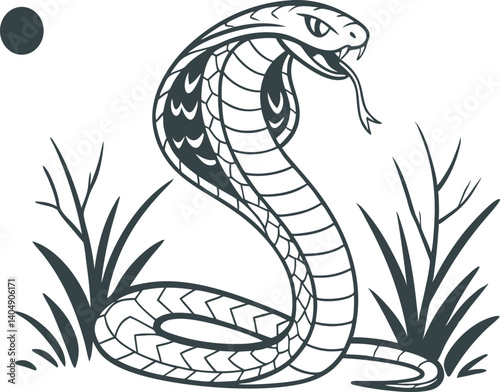 A Snake illustration vector template