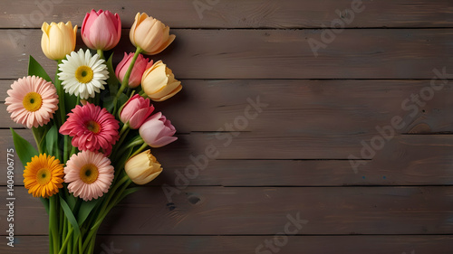happy mother's day flowers background