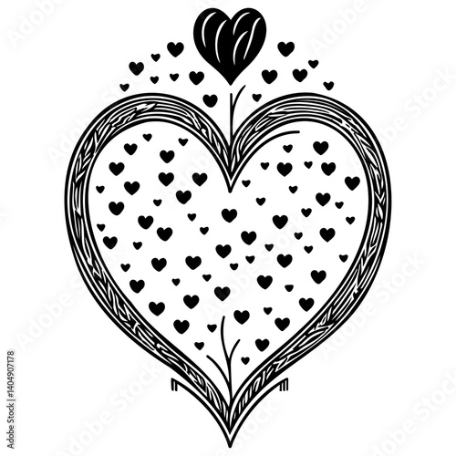 Monochrome Heart Ensemble for Valentines