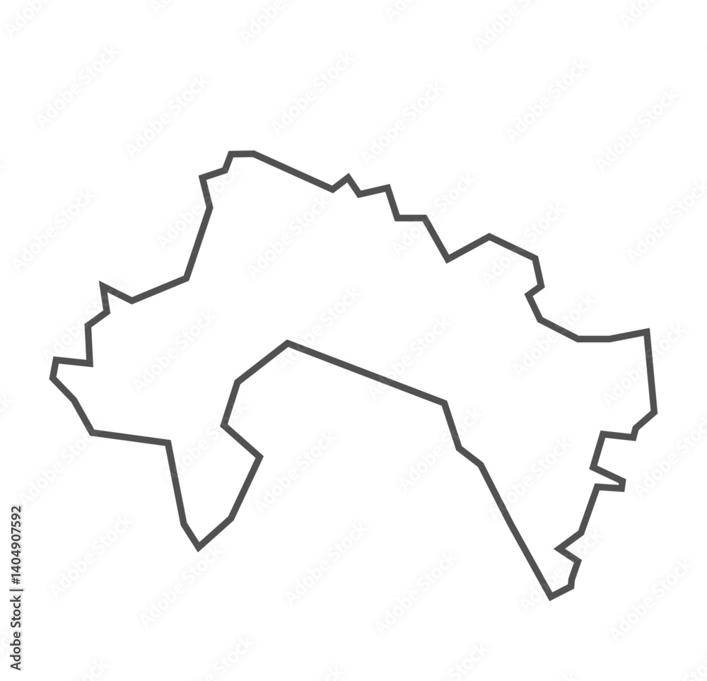 vector map with black outline vector map with black outline