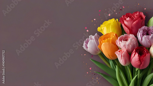happy mother's day flowers background