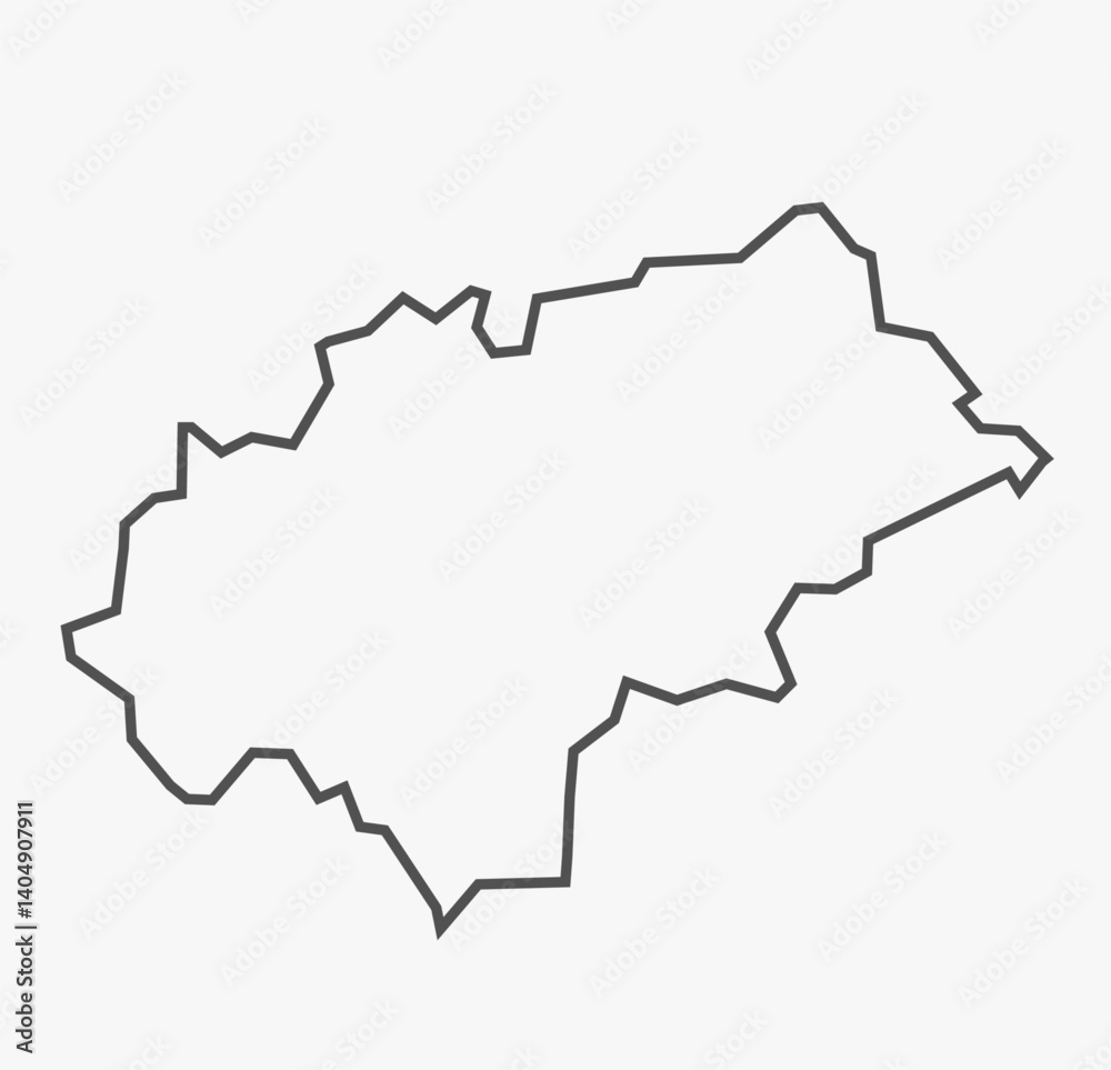 Fototapeta premium vector map with black outline 