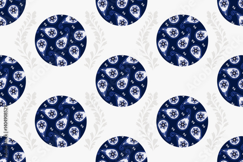 Paisley or Boteh seamless pattern is an ancient textile design from the Persian region, traditionally used to decorate carpets, shawls, and textiles. It is a distinctive and recognizable motif.