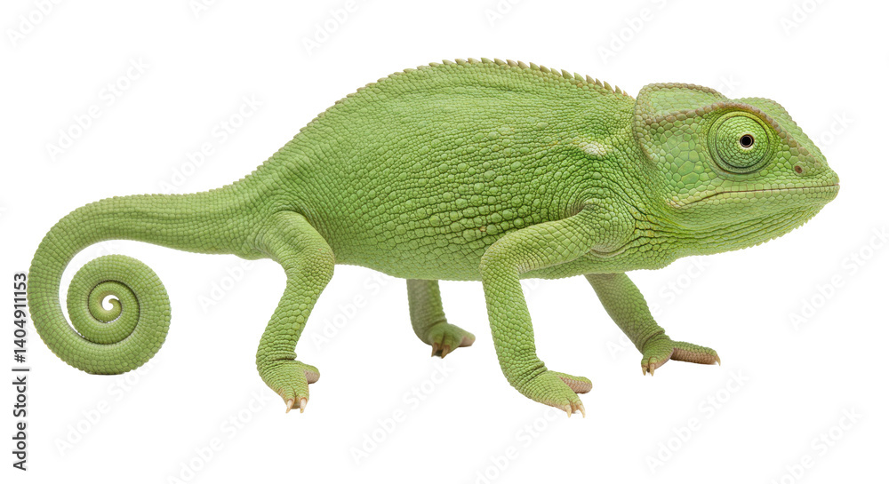 Obraz premium Isolated Green Chameleon