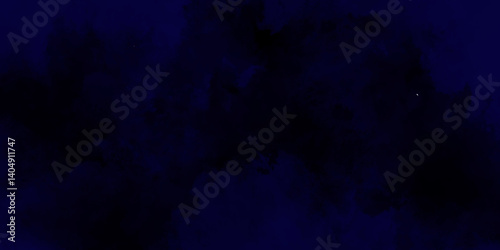 Abstract dark blue watercolor cloudiness, mist, or smog background. Dark navy blue sky with black background and blurred pattern. Vivid textured aquarelle painted art design background.	

