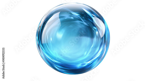 Wallpaper Mural blue crystal ball on white background Torontodigital.ca