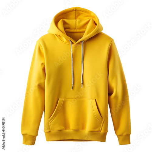 yellow hoodie isolated on transparent background