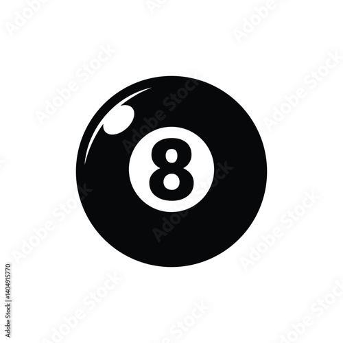pool 8 ball icon vector design template