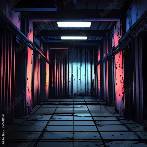 Blank digital anime background for design and product display  AI