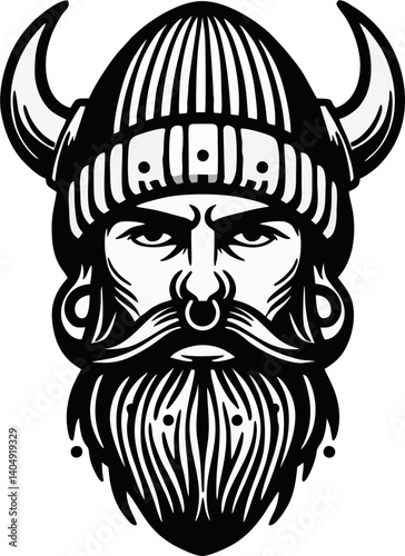 modern viking helmet vector illustration