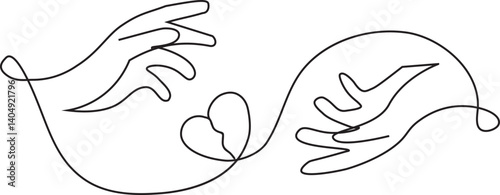 Heart Hands Icon on  Black Vector White Backgrounds. vector illustration.