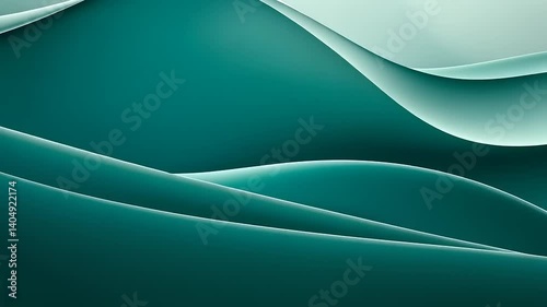 Abstract swirls of teal and white creates a dynamic and clean graphic design, backdrop, or banner