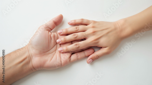 Wallpaper Mural Tender moment of two hands touching with gentle care Torontodigital.ca