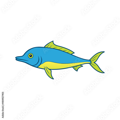 mahi mahi dolphinfish on white background.
